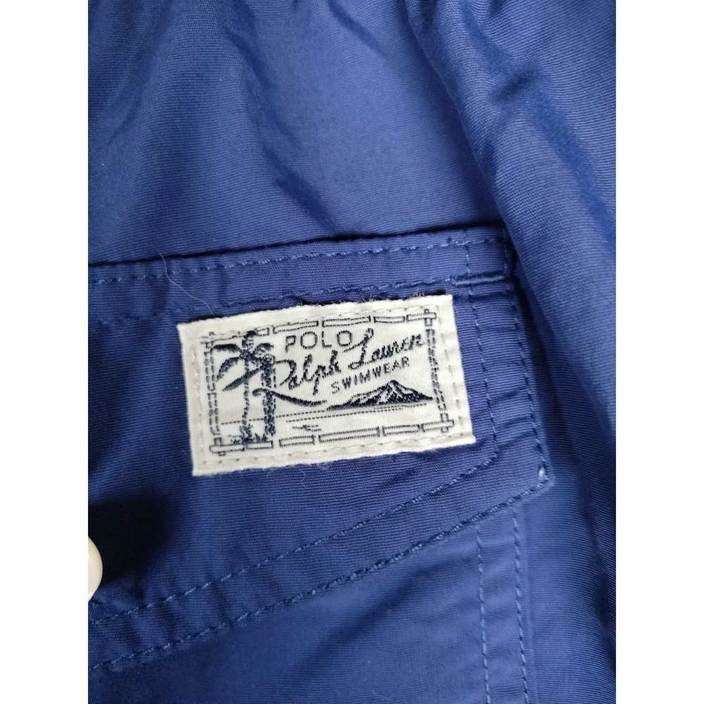 Polo Ralph Lauren Mens XL Blue Swim Trunks All Over Embroidered Pony Board Short